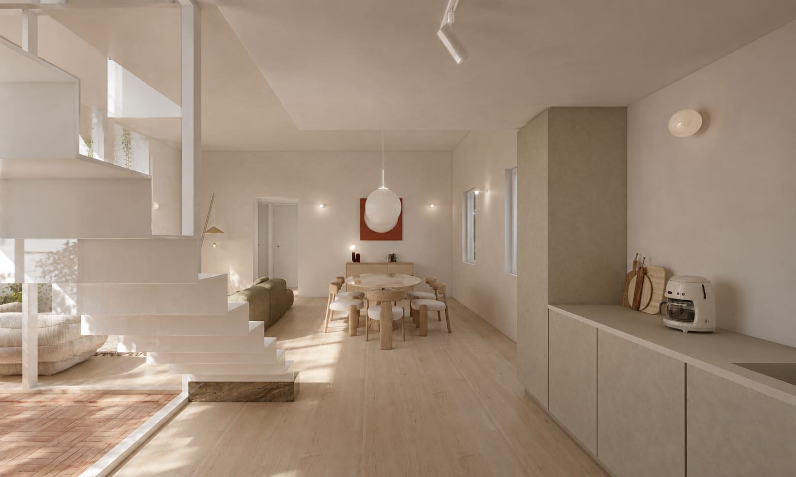 Light-filled dining room